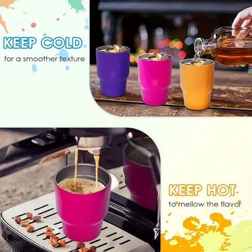 🔥Last Day Special Sale 49% OFF🍀3oz Mini Stainless Steel Wine , Mini Car Cups, Vacuum Shot Cup With Straw