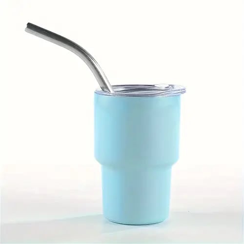 🔥Last Day Special Sale 49% OFF🍀3oz Mini Stainless Steel Wine , Mini Car Cups, Vacuum Shot Cup With Straw