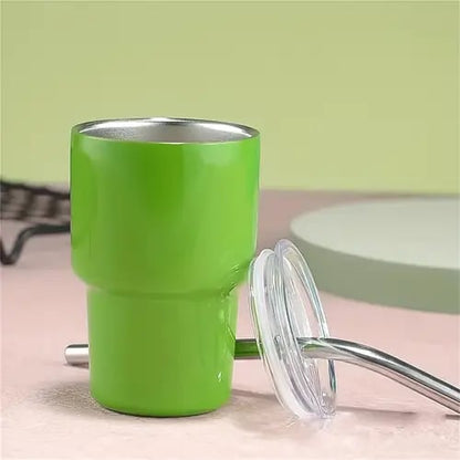 🔥Last Day Special Sale 49% OFF🍀3oz Mini Stainless Steel Wine , Mini Car Cups, Vacuum Shot Cup With Straw
